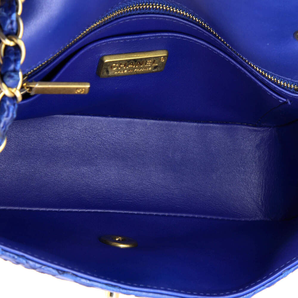 Chanel Classic Single Flap Bag Python #242858C49B - image 5